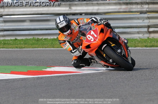 2009-05-10 Monza 0459 Superstock 1000 - Warm Up - Hampus Johansson - Yamaha YZF R1